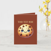 Carte cookie personnalisable aux pépites de chocolat fou (Fleur jaune)