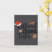 Carte Cookie Tester & Cookie Baker Funny Christmas C (Fleur jaune)