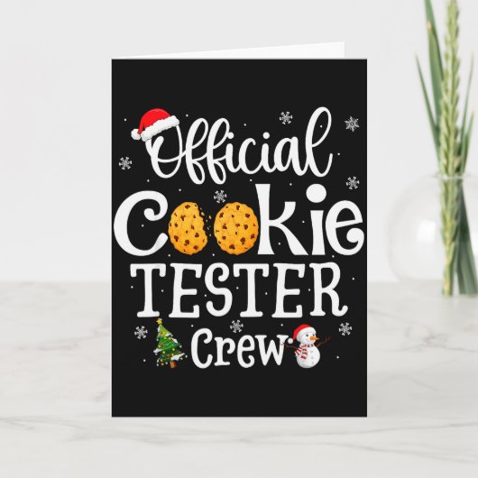 Carte Cookie Tester Crew Family Baking Team Christmas (Devant)