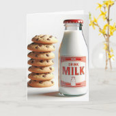 Carte Cookies à base de lait et de chips au chocolat d'a (Fleur jaune)