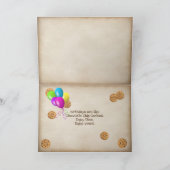Carte Cookies de chips au chocolat pour anniversaire (Intérieur)