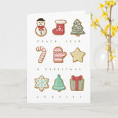 Carte Cookies de Noël (Fleur jaune)