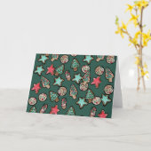 Carte Cookies de Noël Fête de décoration de biscuits de  (Fleur jaune)