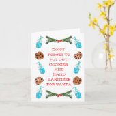Carte Cookies et désinfectant pour Père Noël (Fleur jaune)