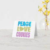Carte Cookies Peace Love (Fleur jaune)