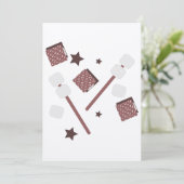 Carte Cookies Simples de Feu de Camp S'mores (Debout devant)
