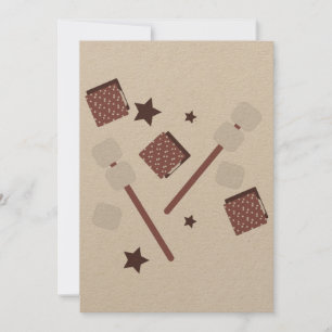 Carte Cookies Simples de Feu de Camp S'mores