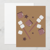 Carte Cookies Simples de S'mores Salutation de Camp (Devant / Derrière)