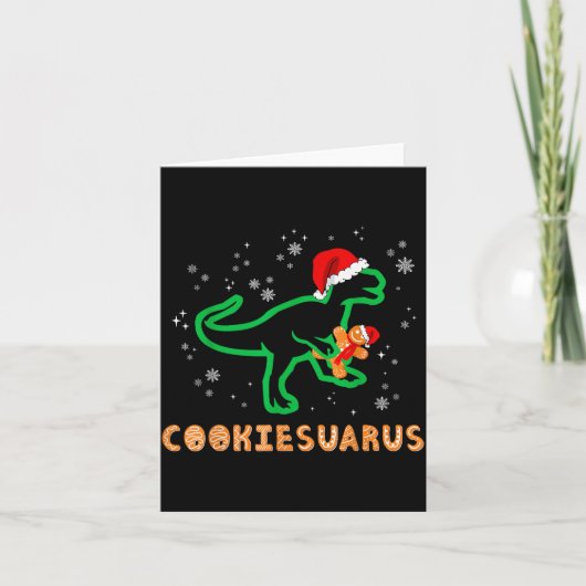 Carte Cookiesaurus Christmas Dinosaur Rex Sugar Cookie (Devant)