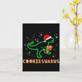 Carte Cookiesaurus Christmas Dinosaur Rex Sugar Cookie (Fleur jaune)