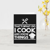 Carte Cooking Chef That's What I Do I Cook And Know Thin (Fleur jaune)