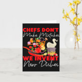Carte Cooking Cook Kitchen Chef Chefs Don't Make Mistake (Fleur jaune)
