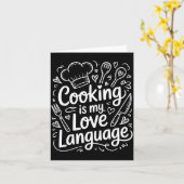 Carte Cooking Is My Love Language, Culinary Chef And Kit (Fleur jaune)