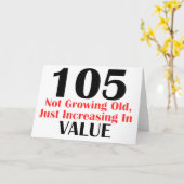 CARTE COOL 105 ANS CONCEPTION ANNIVERSAIRE (Fleur jaune)