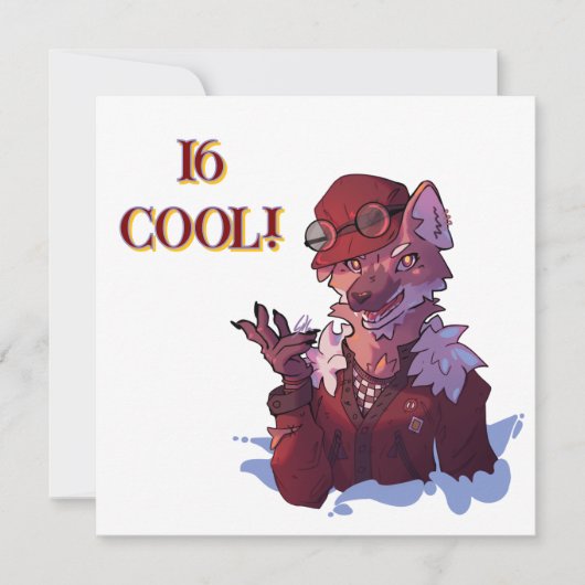 Carte Cool 16, loup (Devant)