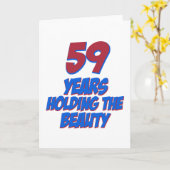 Carte cool 59 ans conception d'anniversaire (Fleur jaune)