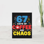 Carte Cool 67 Days Of Coffee Teacher Retro Vibes School (Devant)