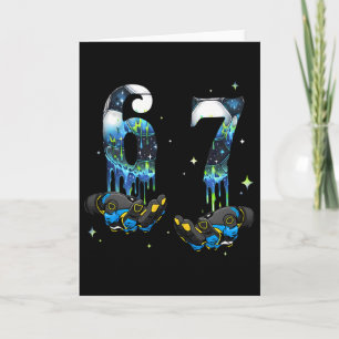 Carte Cool 67 Six Seven Mème Football Footbyll Drip Garç
