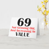 CARTE COOL 69 ANS CONCEPTION ANNIVERSAIRE (Fleur jaune)