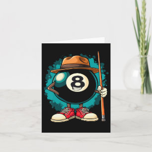Carte Cool 8 Balle Caractère Drôle Billard Drôle