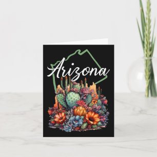 Carte Cool Arizona Fleurs florissantes Cactus Randonnée