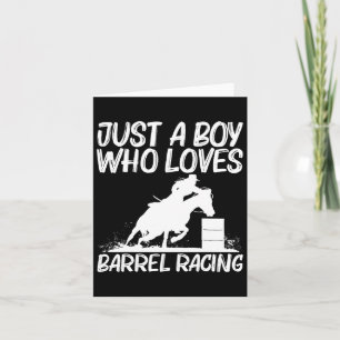 Carte Cool Barrel Racing Art Pour Garçons Enfants Horseb