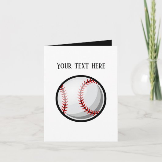 Carte Cool Baseball sports ajouter un message (Devant)