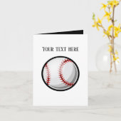 Carte Cool Baseball sports ajouter un message (Fleur jaune)