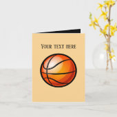 Carte Cool Basketball sports ajouter un message (Fleur jaune)