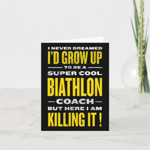 Carte Cool Biathlon Entraîneur Funny Biathlète Humour Hi
