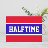 Carte Cool Bleu Bleu Rouge Sports HALFTIME Stripes Texte (Debout devant)