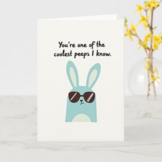 Carte Cool Blue Friend Pattern Card (Fleur jaune)