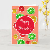 Carte Cool Blue pool party vibe estivale (Fleur jaune)