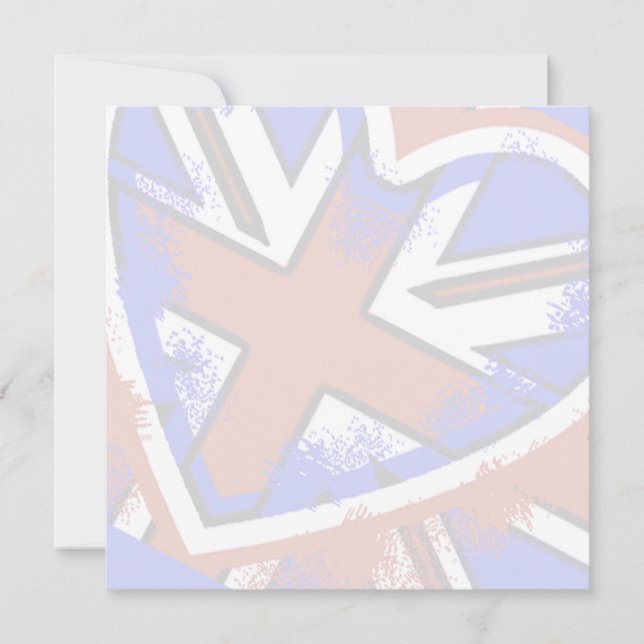 Carte Cool British Flag Heart Design (Devant)