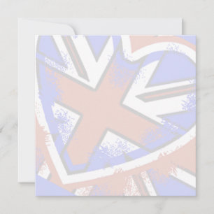 Carte Cool British Flag Heart Design