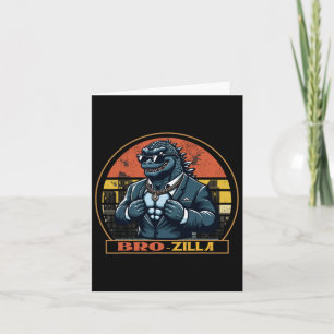 Carte Cool Bro Brozilla Fort Frère Saurus Famille Mat