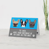 Carte Cool Bulldogs Anniversaire (Devant)