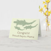 Carte Cool Camo Alligators - transparent. (Fleur jaune)