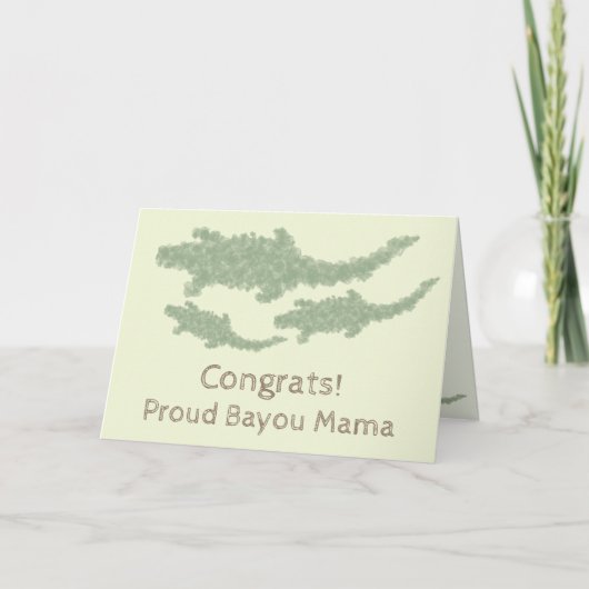 Carte Cool Camo Alligators - transparent. (Devant)