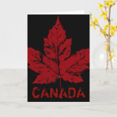 Carte cool Canada Carte de voeux pour drapeau cana (Fleur jaune)