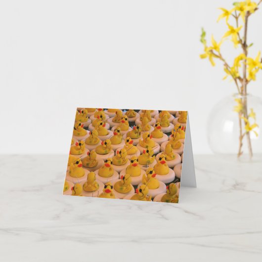 Carte Cool Canards en caoutchouc jaune Note (Fleur jaune)
