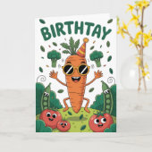 Carte Cool Carrot's Birthday Bash - Funny Garden Party (Fleur jaune)