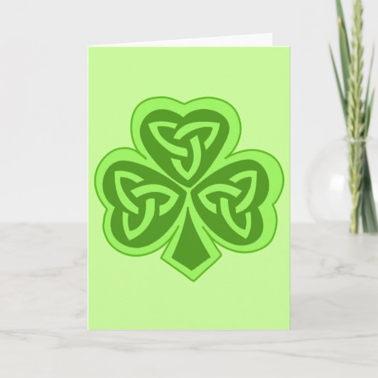 Carte Cool Celtic Knot Shamrock (Devant)
