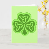 Carte Cool Celtic Knot Shamrock (Fleur jaune)