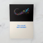 Carte Cool Chat Et Guitare Anniversaire (Intérieur)