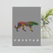Carte Cool Cheetah design| Jour animal cadeau (Debout devant)