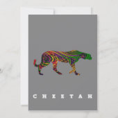 Carte Cool Cheetah design| Jour animal cadeau (Dos)