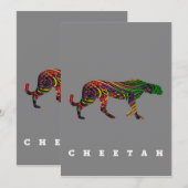 Carte Cool Cheetah design| Jour animal cadeau (Devant / Derrière)
