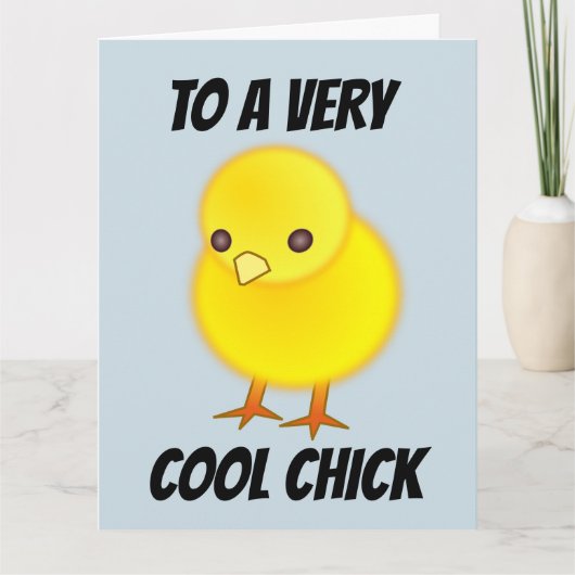 CARTE COOL CHICK BANNIER AMI GREETING CARD (Devant)