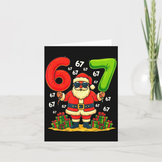 Carte Cool Christmas Six Seven Santa Claus 6 7 Funny Gen (Devant)
